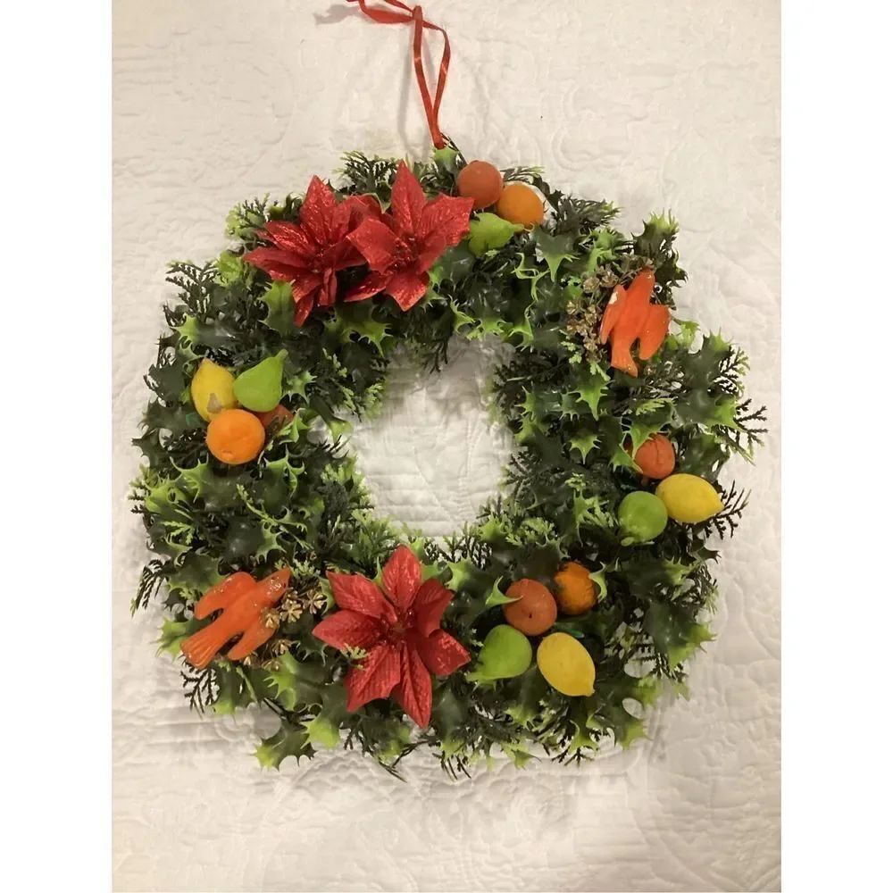 Vintage Christmas Kitschy Wreath
